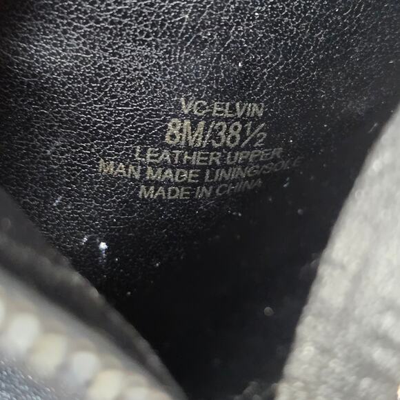 Vince Camuto Black Leather Elvin Platform Ankle Booties High Heel - Picture 8 of 10